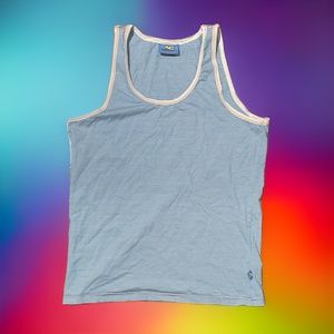 Andrew Christian Men’s Large tank top blue stripes